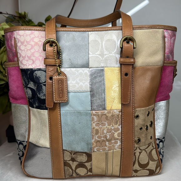 Vintage Coach Patchwork Tote - Picture 2 of 15